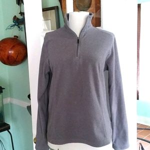 Lands End Thermacare Gray Fleece Pullover